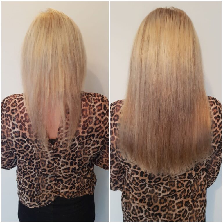 przedłużanie włosów blond gęsto