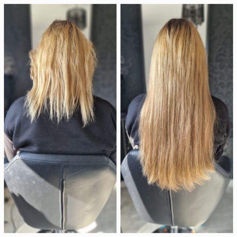 Włosy blond przedłużanie rewitalizacja