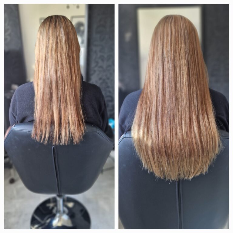 przedłużanie zagęszczanie włosów blond